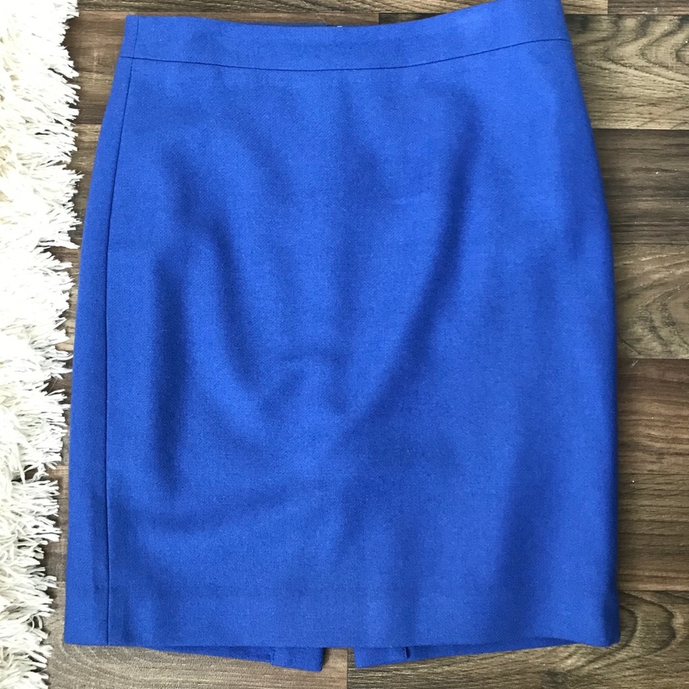 Vintage Royal Blue wool J. Crew pencil skirt